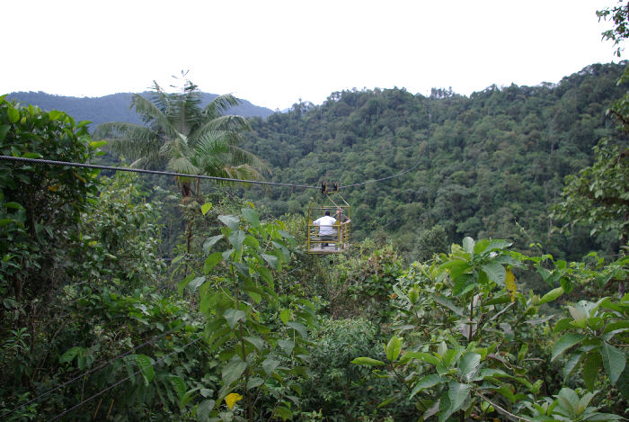 Seilbahn in Mindo